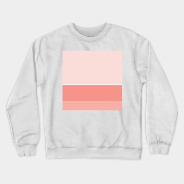 A brilliant collection of Very Light Pink, Light Pink, Pale Salmon and Peachy Pink stripes. Crewneck Sweatshirt by Sociable Stripes